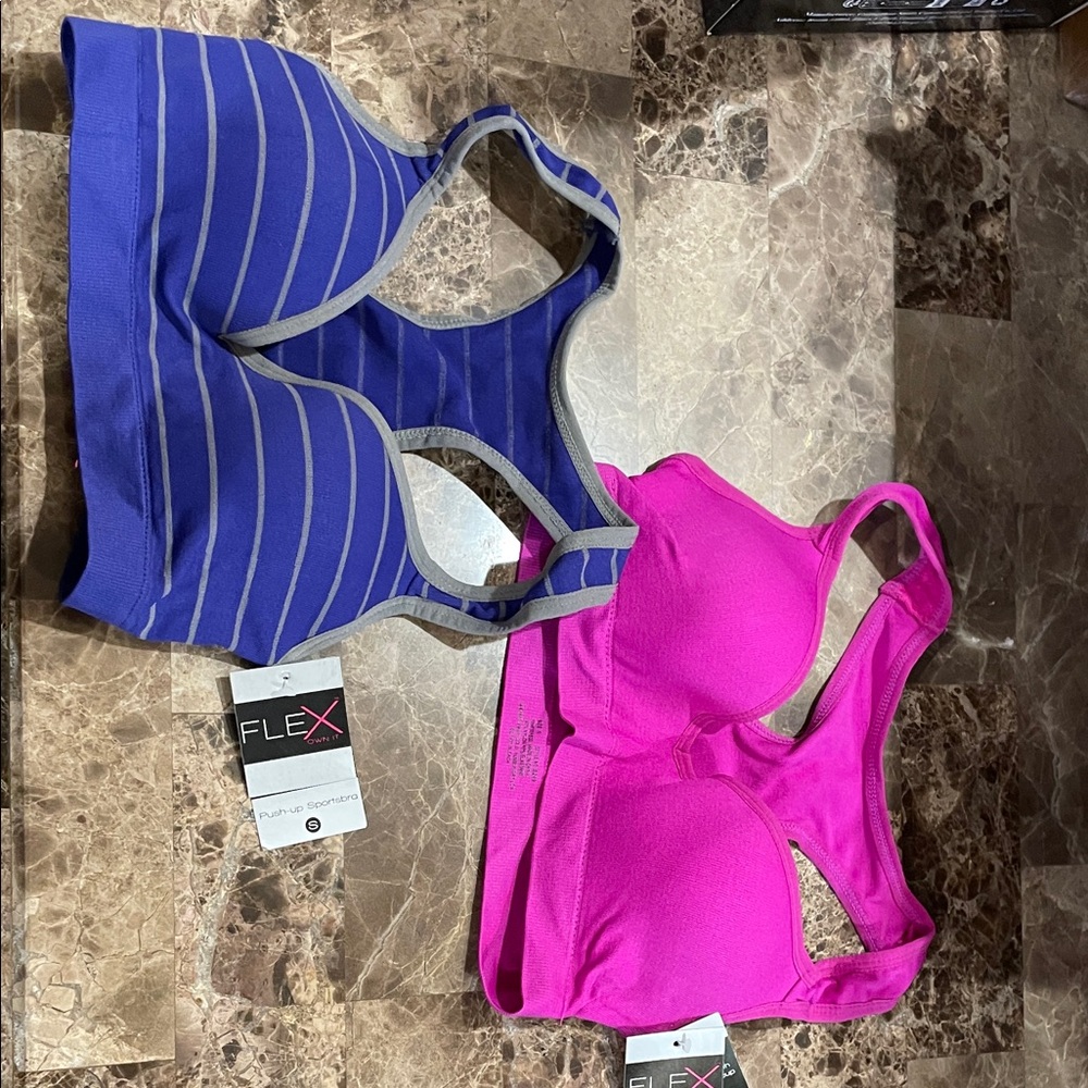 Women's Pink and Blue Sports Bras